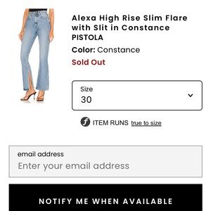 Pistola High Rise Flare Jeans - Light Blue, Size 30